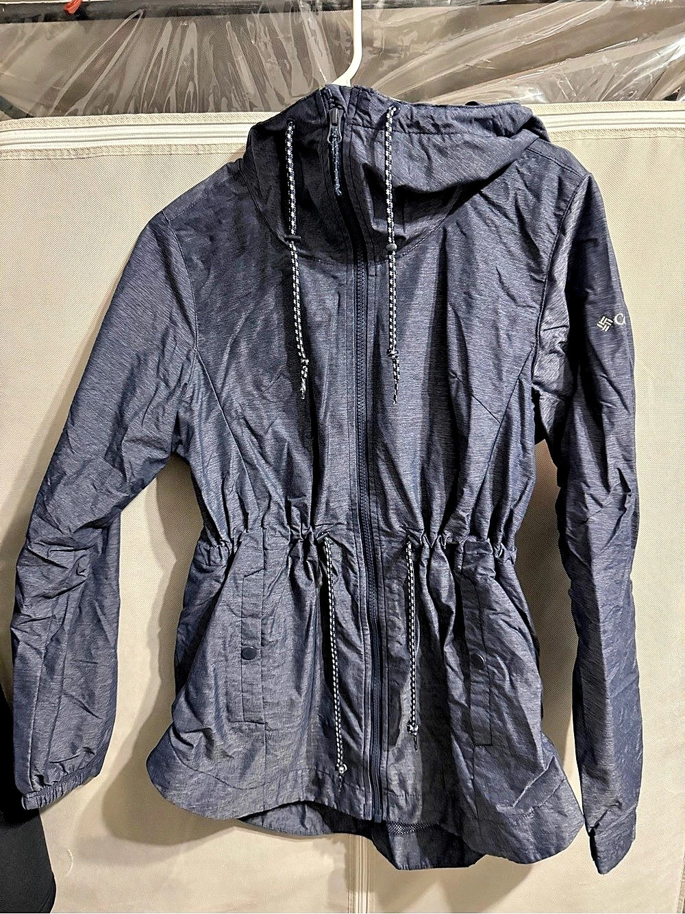 Columbia Sweet Creek II Lined Rain Jacket Blue Small